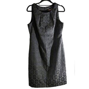 JUST TAYLOR Cotton Blend Black Sleeveless Midi Dress Size 8